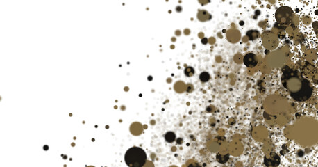 Radiant Revelry: Enthralling 3D Illustration of Shining gold Confetti