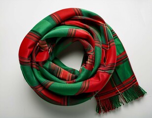 red and green scarf
