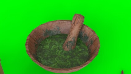 herb lab with green background