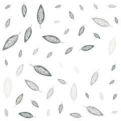 Abstract Minimalist Leaves Pattern
