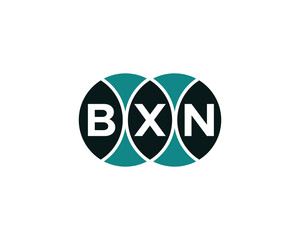 BXN logo design vector template. BXN