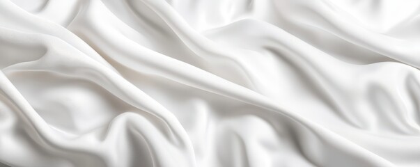 Obraz premium Discover the elegance of smooth white fabric perfect for design and decor projects