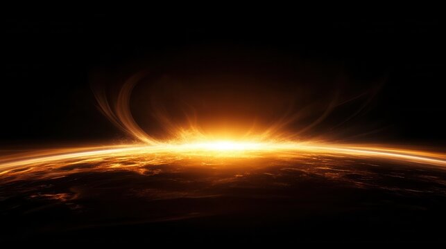 Solar flare with blank area in coronal space, ready for graphics, space placeholder, solar science