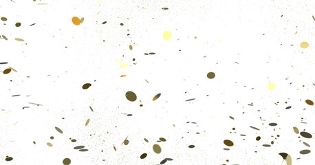 gold  Rainfall: Astonishing 3D Illustration of gold  Confetti Shower