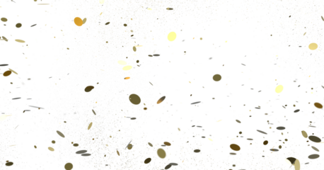 gold  Rainfall: Astonishing 3D Illustration of gold  Confetti Shower