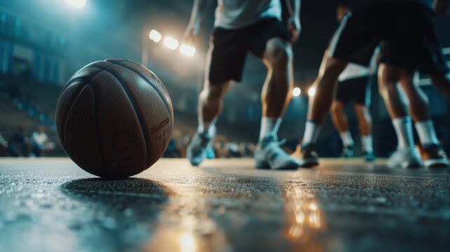 Team training and stretching exercises for basketball players before workouts, focusing on fitness and speed performance to enhance endurance