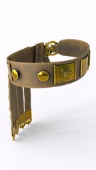 roman soldier belt with white background