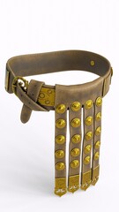 roman soldier belt with white background