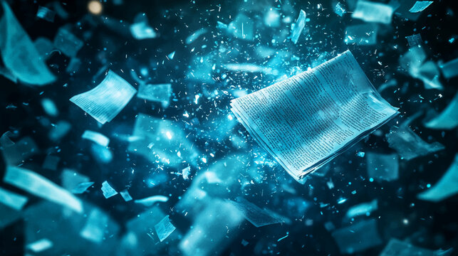 Artificial Intelligence in Document Analysis, the role of artificial intelligence in document analysis with an image portraying machine learning algorithms extracting data from unstructured documents.