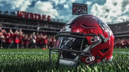 Artistic Representation of a Football Helmet