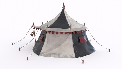 stylized medieval tent with white background © Masihullah