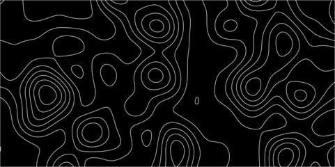 Abstract topographic contours 3d map background. topographic line texture background. Seamless pattern wave lines Topographic map. Geographic mountain relief. multi-layer cutout geometric patterns.