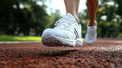 Photo of an athlete running on a track