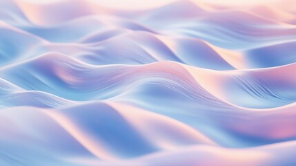 Obraz premium Soft, flowing waves in pastel colors create a serene, calming atmosphere resembling a gentle landscape.