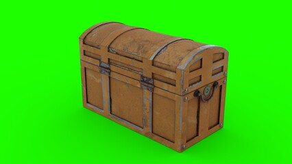 vintage jewellery chest with green background