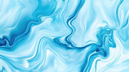 Obraz premium A beautiful abstract swirl of light blue and aqua tones, evoking a sense of calm and tranquility.