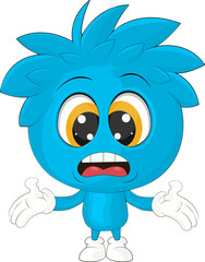 Surprised Cartoon Boy. Clipart.
