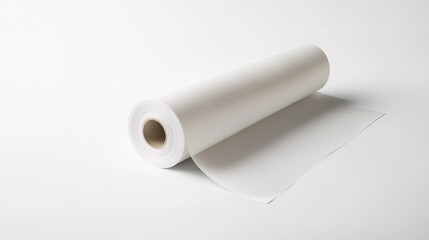 White Roll: Blank Canvas on a Clean Background
