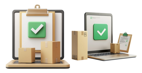 Efficient Delivery Confirmation System for E-commerce on Transparent Background