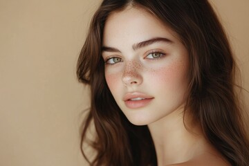 Fototapeta premium Stunning and Beautiful Girl: Explore Beauty, Style, and Confidence