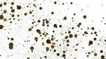 Gilded Celebration: Magnificent 3D Illustration of a Grand gold Confetti Event In PNG 3d