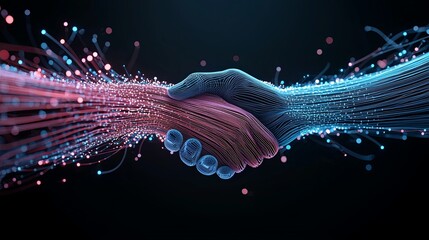 In the digital age, handshake and win-win cooperation