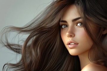 Fototapeta premium Stunning and Beautiful Girl: Explore Beauty, Style, and Confidence