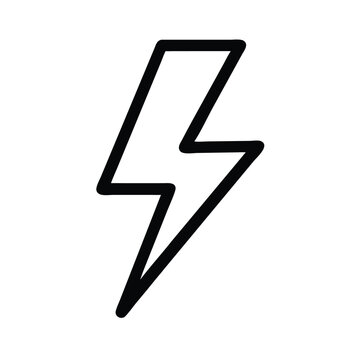 recommend clip art: Black Lightning Bolt Outline Icon, Simple black outline of a lightning bolt, representing electricity, power, speed, and energy in a minimalist design.
                    