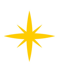 Obraz premium Star clip art design on plain white transparent isolated background for card, shirt, hoodie, sweatshirt, apparel, card, tag, mug, icon, poster or badge