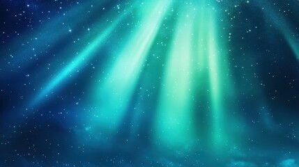 A stunning display of green auroras illuminating a starry sky, evoking a sense of wonder and tranquility.