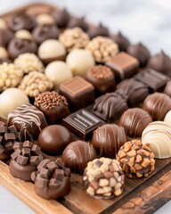 Assorted Gourmet Chocolate Delicacies on Display