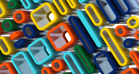 Color Blend Rainbow Trendy Low Poly BG Design