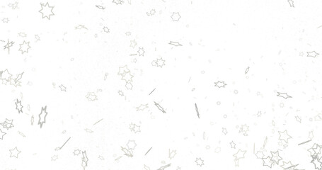 Stars - A gray whirlwind of golden snowflakes and stars. New