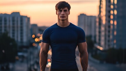 Muscular Man in Urban Setting