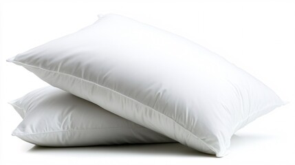 Obraz premium Soft White Pillows on a White Background