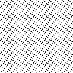 Black and white vector seamless pattern with small diamonds , star shapes ,rhombuses .Abstract black and white geometric texture .Simple minimal wide repeat background .