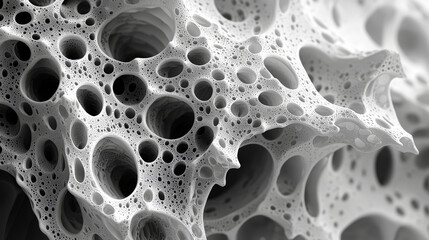 A high-resolution image displaying complex fractal biogen nanostructures with stunning detail and sharp contrast. Generative AI