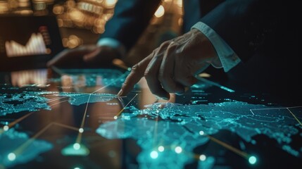 Business Professional Analyzing Data on Tablet