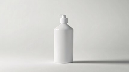 White Pump Dispenser Bottle Mockup on White Background
