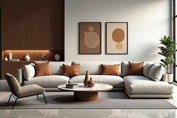 Contemporary Living Room with Elegant Decor and Minimalist Touches for a Peaceful and Stylish Home