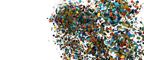 Abstract Colorful Dots on Black Background