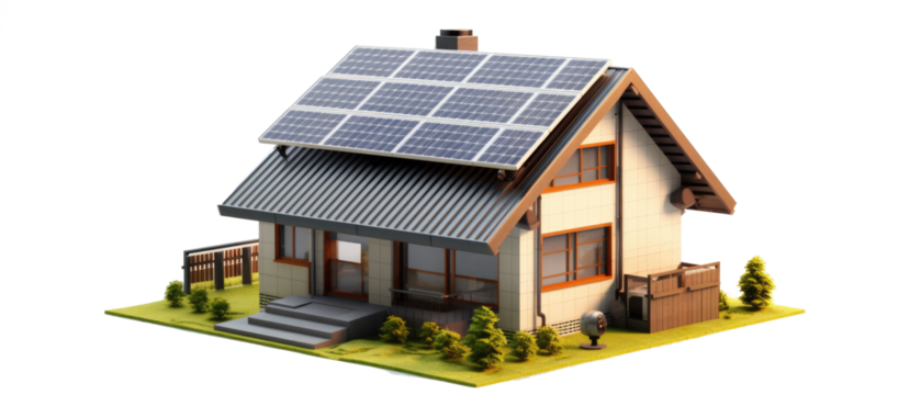 family house on transparent background