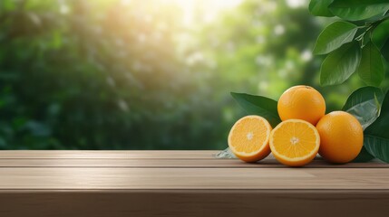 Obraz premium Fresh orange on the table
