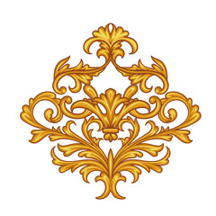 Arabesque with scrolls in Baroque style