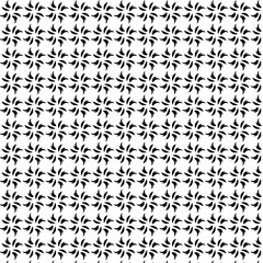 Black and white vector seamless pattern with small diamonds , star shapes ,rhombuses .Abstract black and white geometric texture .Simple minimal wide repeat background .