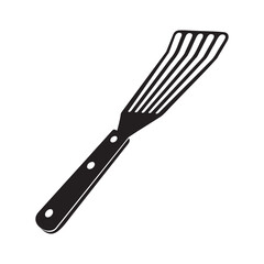 Turner Fish Spatula Silhouette Vector Illustration