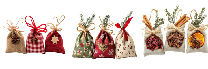 Christmas Sachets Festive Scented Gift Bags Spices Herbs Winter Decorations Holiday Crafts