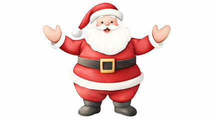 Obraz premium Traditional Santa Claus figure with joyful expression, perfect for Christmas