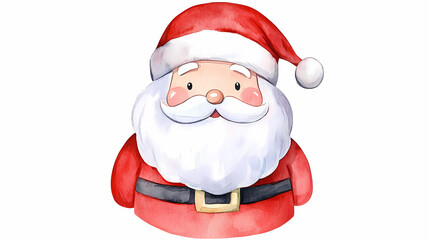 Santa Claus toy clipart, traditional Christmas figure, festive spirit