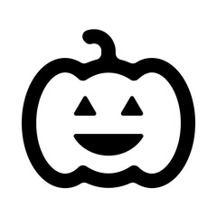 Jack-o-lantern Line Round Icon